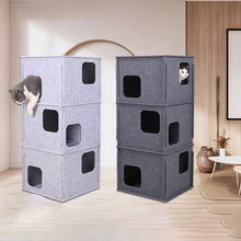 1pc Stackable Felt Cat Cube House,
