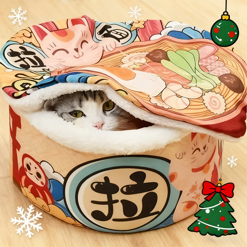 Noddle ramen cat bed nest cushion