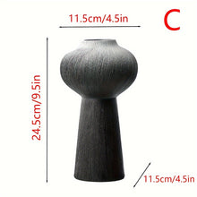 مزهرية سيراميك باللونين الأبيض والأسود