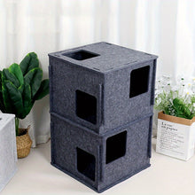1pc Stackable Felt Cat Cube House,
