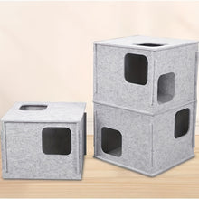 1pc Stackable Felt Cat Cube House,