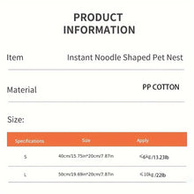 وسادة عش سرير القطط نودل رامين