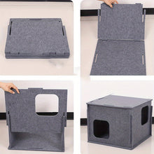 1pc Stackable Felt Cat Cube House,
